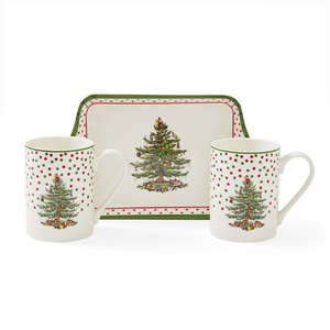Spode - Polka Dot Mug & Tray Set 3pce