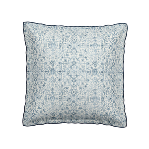 Dhaka Pair of Square Oxford Pillowcases, Blue