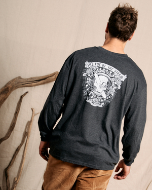 Eye Of The Storm 2 Mens Long Sleeve T-Shirt in Grey