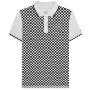 Lambretta Mens Two Tone Polo Shirt - L / White