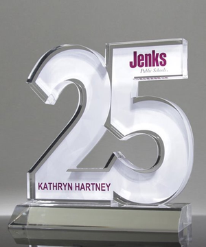 Number 25 Acrylic Award