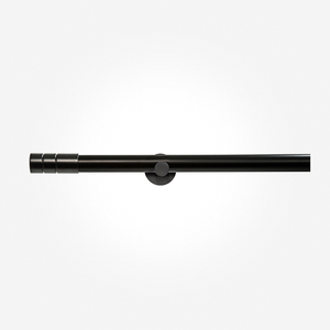 28mm Allure Signature Matt Black Barrel Eyelet Curtain Pole