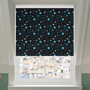 Space Explorer, Interstellar Teal - Roller Blind