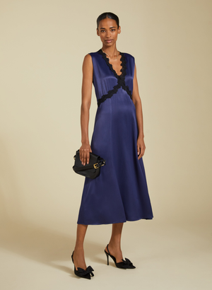 Marcella Ecojilin Blend Dress - 14 (UK Size 14) / Deep Indigo