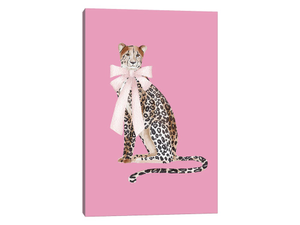 Bow Cheetah On Pink