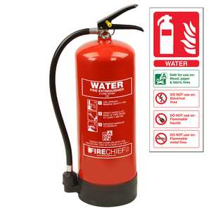 CTX Water Fire Extinguisher - 6Ltr - WITH FREE SIGN