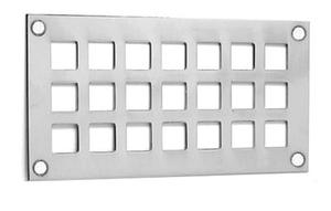 Square Hole Vent 152 x 76 mm Satin Stainless Steel