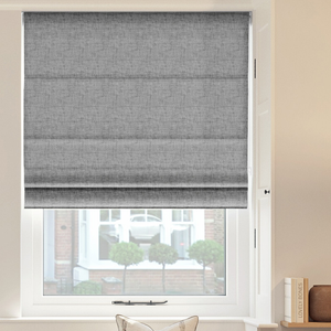 Melrose (Blackout), Wool Grey - Roman Blind