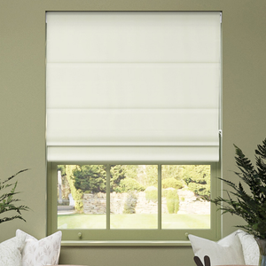 Atina (Blackout), Pure Ivory - Roman Blind