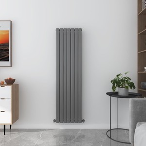 Milan Designer Vertical Flat Panel Radiator - Various Sizes - Anthracite Grey - 490
