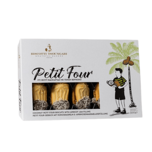 Petit Four Coconut Sprinkled Biscuits with Apricot Filling 300g Biscotti Tsoungari