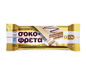 Sokofreta White Chocolate Wafer Bar 38g ION