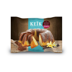 Vanilla & Cocoa Flavoured Round Cake 400g Minos Foods