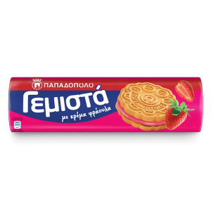 Gemista Biscuits with Strawberry Filling 200g Papadopoulou