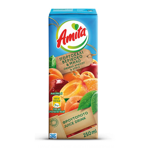 Orange Apple Apricot Fruit Juice 250ml Amita