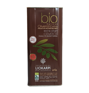 Organic Cretan Extra Virgin Olive Oil 5lt Liokarpi