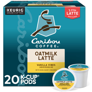 Caribou Coffee Vanilla Vibes Oatmilk Latte K-Cups – 20 Count (SPECIAL)