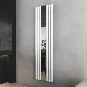 Florence Designer Mirror Oval Panel Radiator - White