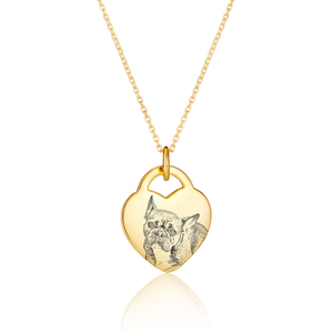 18ct Gold Vermeil Heart PhotoNecklace