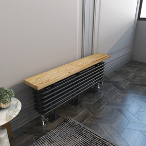 Ferro Bench Radiator - Various Sizes - Black - 1200
