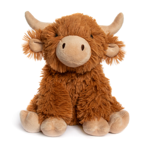 Hughie Highland Cow Sitting Soft Toy