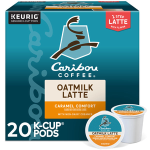 Caribou Coffee Caramel Comfort Oatmilk Latte K-Cups – 20 Count (SPECIAL)
