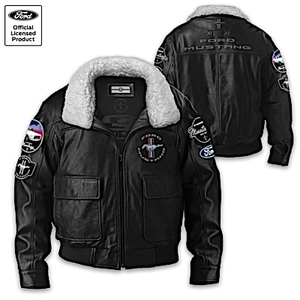 Leather Ford Mustang Men's Jacket Size Large (42-44)