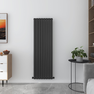 Milan Designer Vertical Flat Panel Radiator - Various Sizes - Black - 560