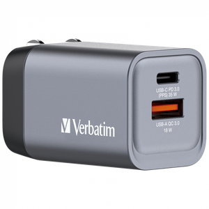 VERBATIM 35W 2 PORT USB A/C CHARGER