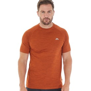 Trespass Mens Leecana Tech T-Shirt Burnt Orange Marl