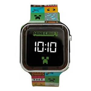 MINECRAFT Kids Printed Strap LED Watch Multi