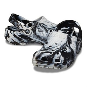 Crocs Classic Marbled Clogs White/Black