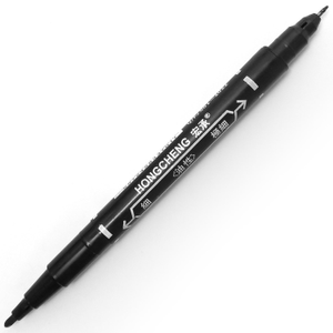 Dual-Tip Black Marker Pen - 1