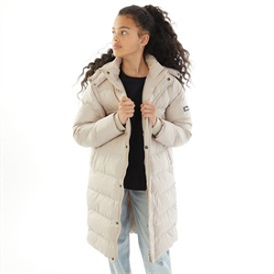 Bench Girls Eualie Long Maxi Length Coat Mink