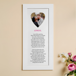 Heart Shaped Photo With Text Custom Wall Art