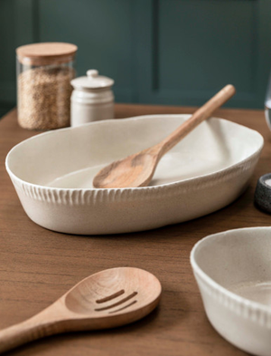 Fernham Oval Dish - Stoneware, Stone, Large