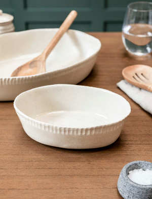 Fernham Oval Dish - Stoneware, Stone, Small