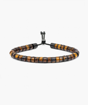 Brontide 6mm Adjustable Tiger Eye | Black - M 18-19cm