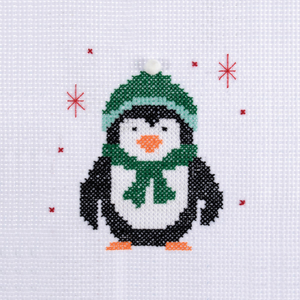 Trimits Festive Penguin Mini Counted Cross Stitch Kit