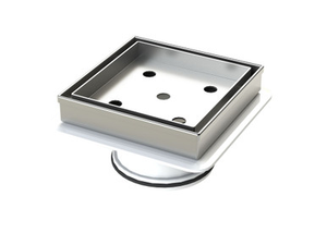 316 Stainless Steel Tile Insert Floor Waste with Megaflex Flange 80mm Outlet [190276]