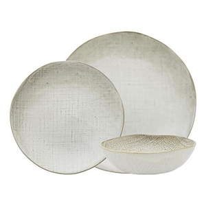 Ecology - Linen Dinner Set Birch 12pce