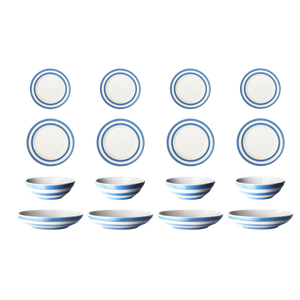 Cornish Blue® 16 Piece Plate & Bowl Set