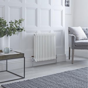 Milano Windsor - Horizontal Traditional Column Radiator - 3 Column - 500mm x 605mm - White