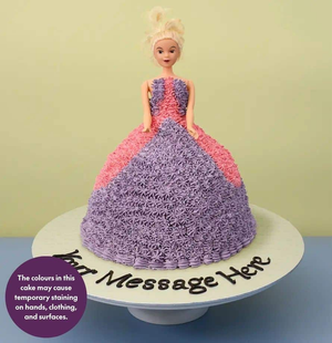 Pink And Purple Gown Doll Cake