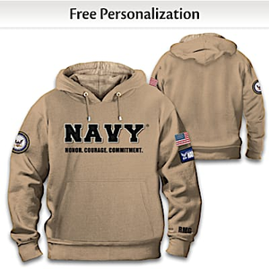 U.S. Navy Personalized Men's Hoodie Size Large