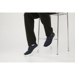 D555 Mens Blyth Big & Tall Wide Fit Slip On Knitted Top Shoes - 13 UK / Navy