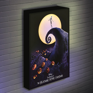 Disney Nightmare Before Christmas Spiral Hill Light Up Canvas