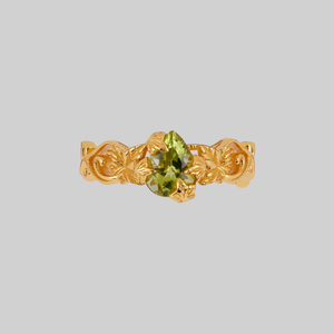 FERONIA. Secret Garden Peridot Ring - Gold - Gold / XLarge