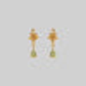 FERONIA. Ivy Leaf Peridot Stud Earrings - Gold