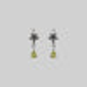 FERONIA. Ivy Leaf Peridot Stud Earrings - Silver - Silver / Pair